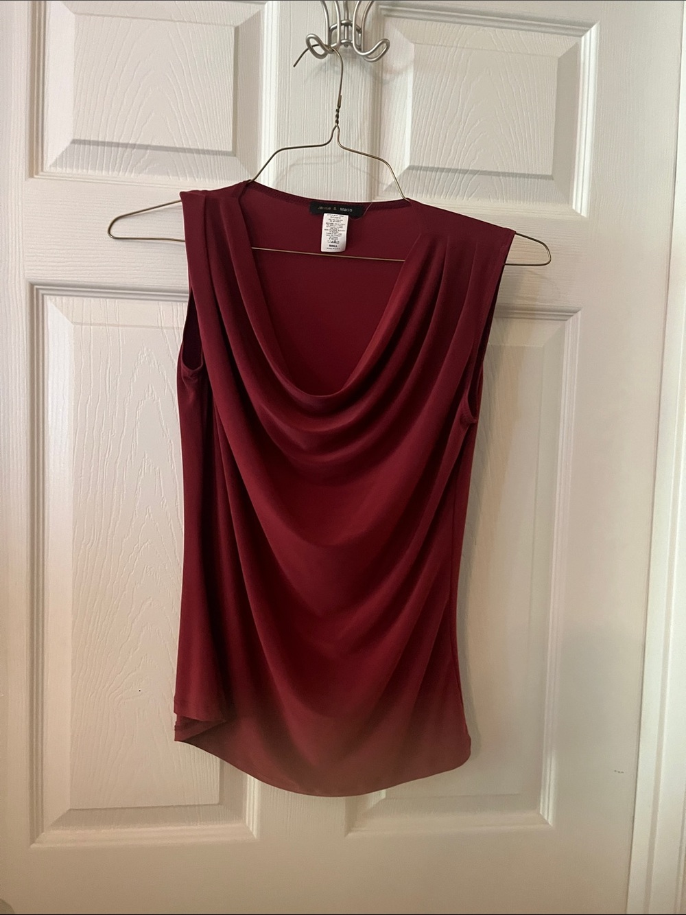 Draped Cowl Neck Camisole - Burgundy